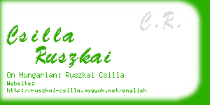 csilla ruszkai business card